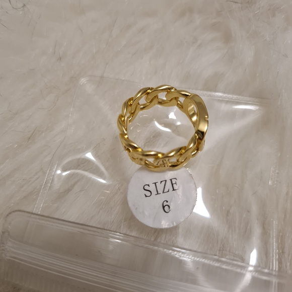 Fashion gold ring 6cm - Picture 4 of 7